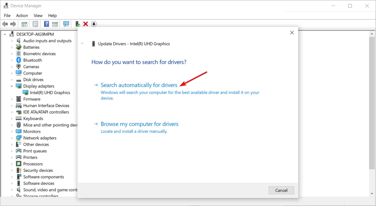search-automatically-graphics-driver