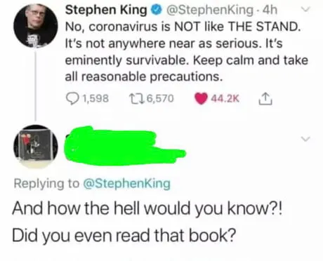 Do some reading Stephen King!