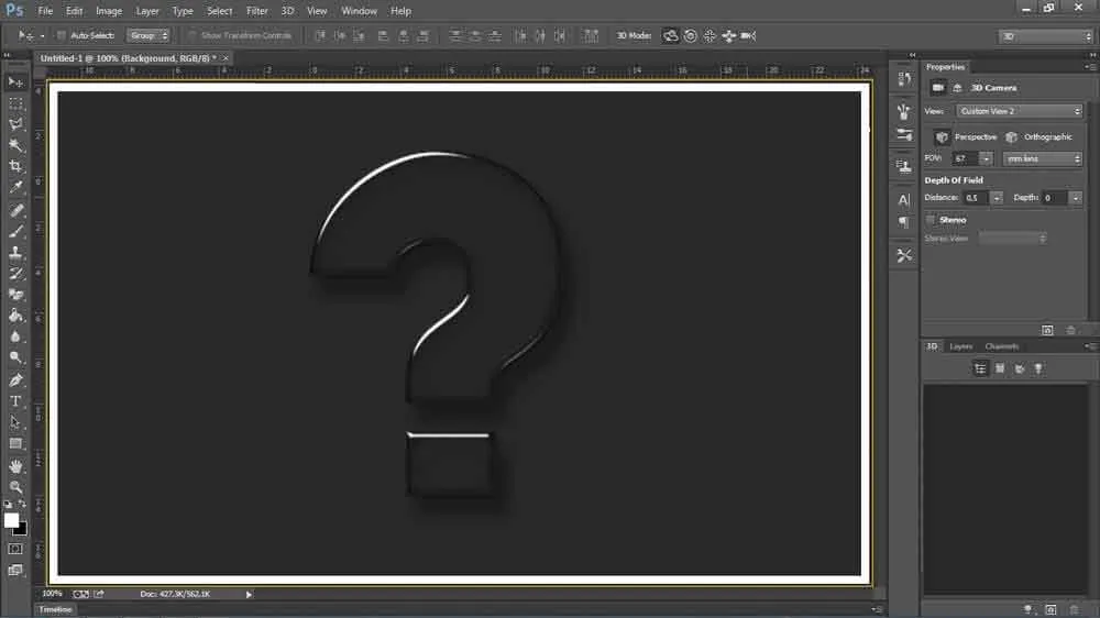 3D option in Adobe Photoshop CS6  Image