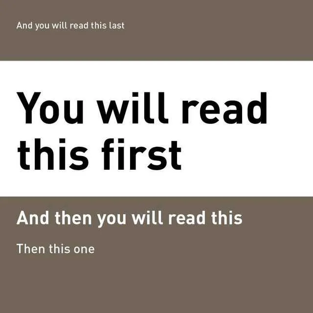 You will read this first. And then you will read this. Then this one. And you will read this last.