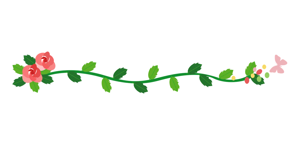 —Pngtree—rose green leaf dividing line_4609892.png