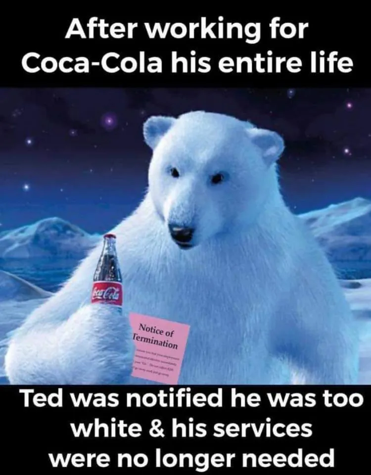 Coco Cola White Polar Bear Fired For Being Too White.jpg