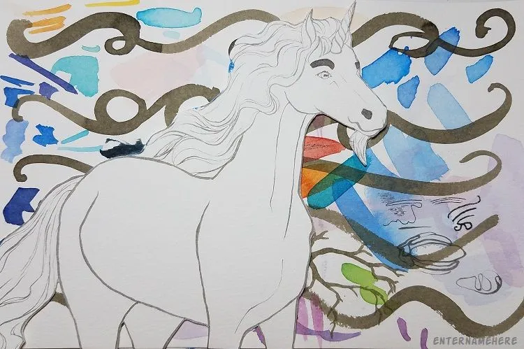 steemit-alphabetartchallenge-enternamehere-day20-unicorn-scratchpaper.jpg