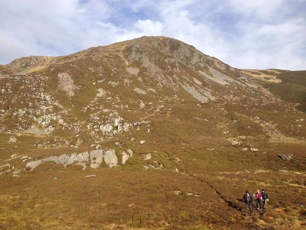 4 Top of Ben Vrackie and 3 peeps walking down sml.jpg