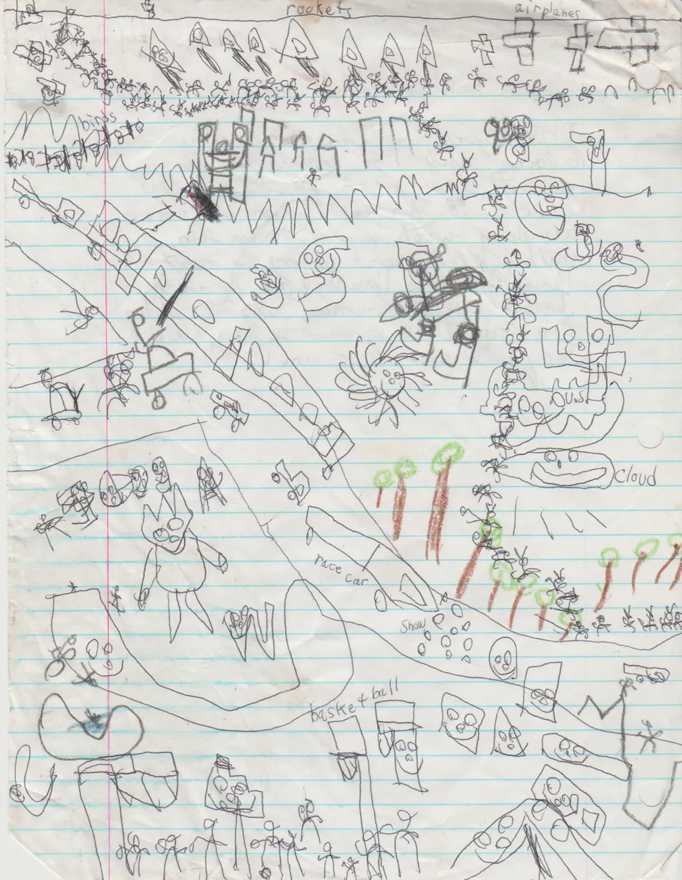 1992-07-20 - Katie's letter to grandpa Dick, grandma Skip - California July 25th to August 9th - Joey drawing on the back.jpg