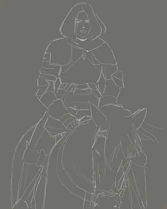 MountedKnightLadySketch1.jpg