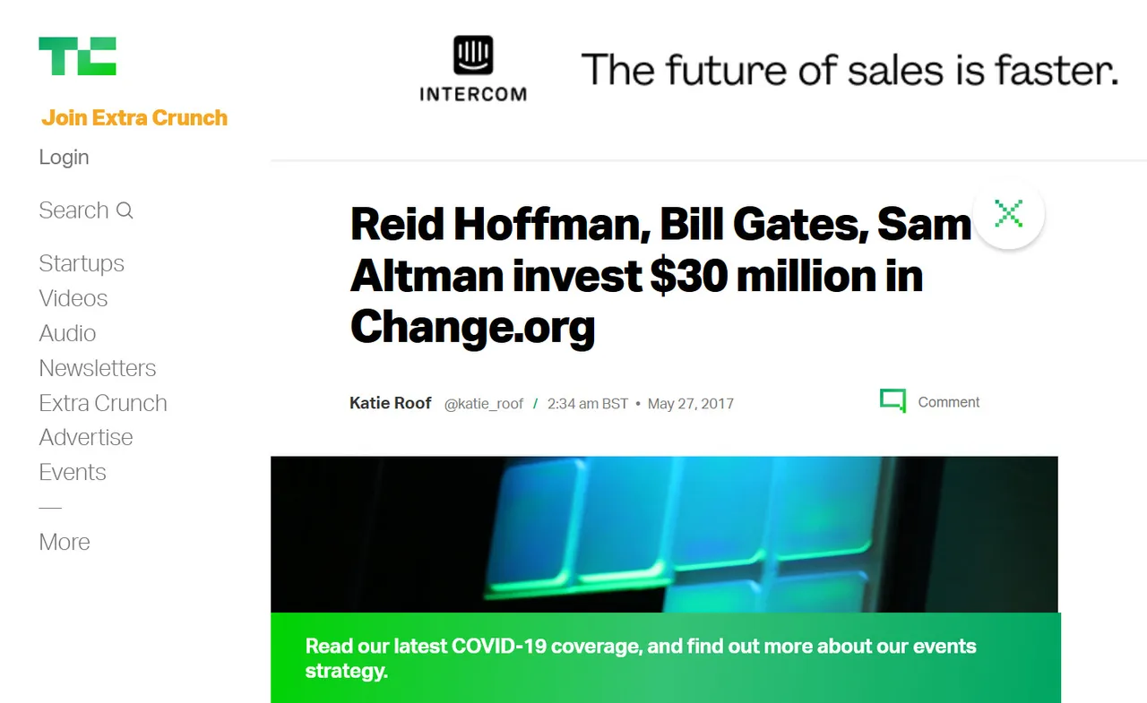 Bill Gates Heavily invests in change.org