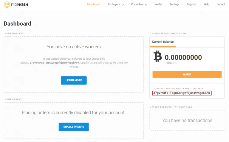 NiceHash Wallet