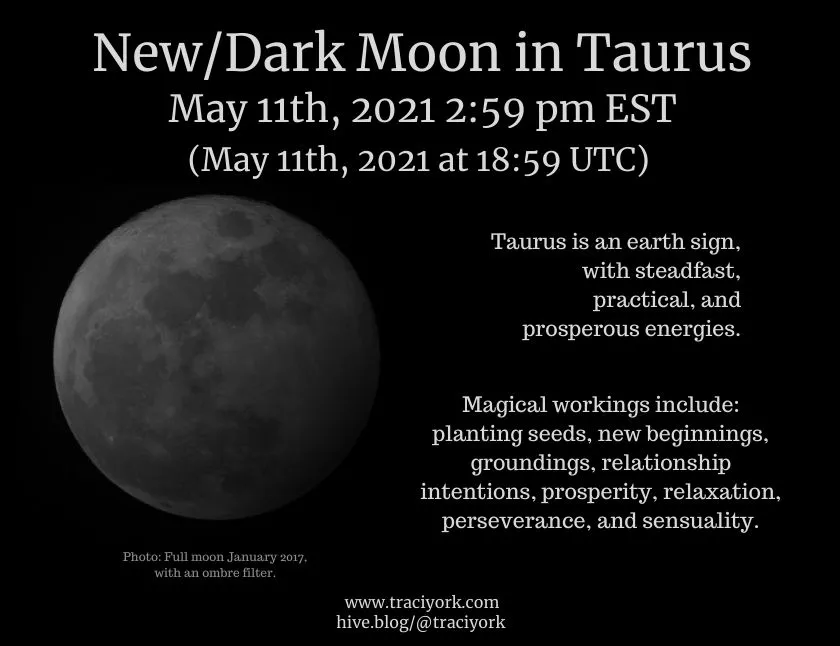 NewDark Moon in Taurus May 2021 Instagram version