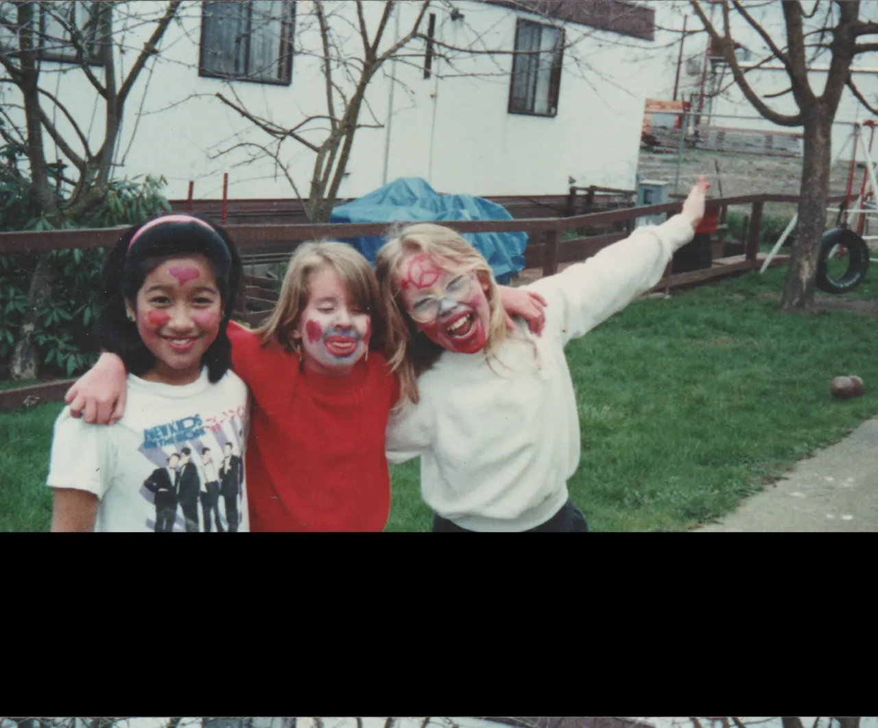 1993-10 - Judy Vargas, Alysia, Katie Arnold, face paint but not sure what year or month ok.png
