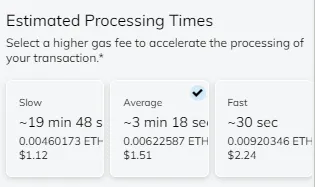 Gas fees required to deposit funds to Aave