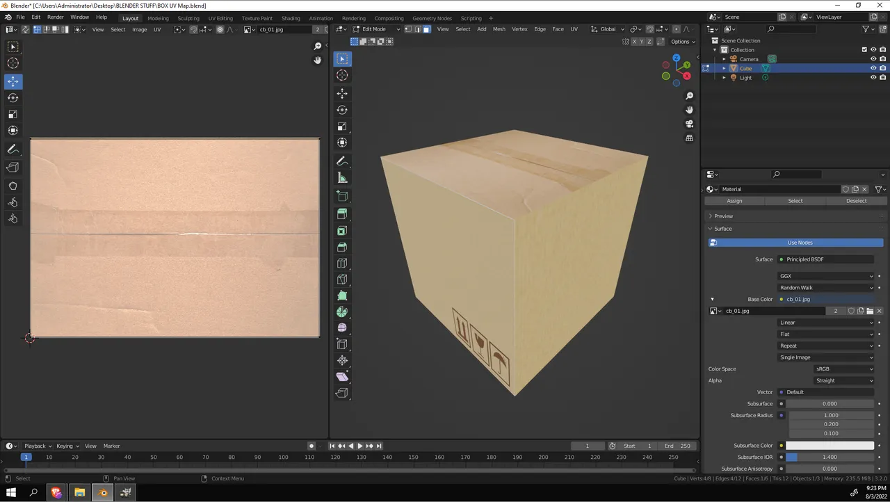 Top and Bottom Cardboard Texture