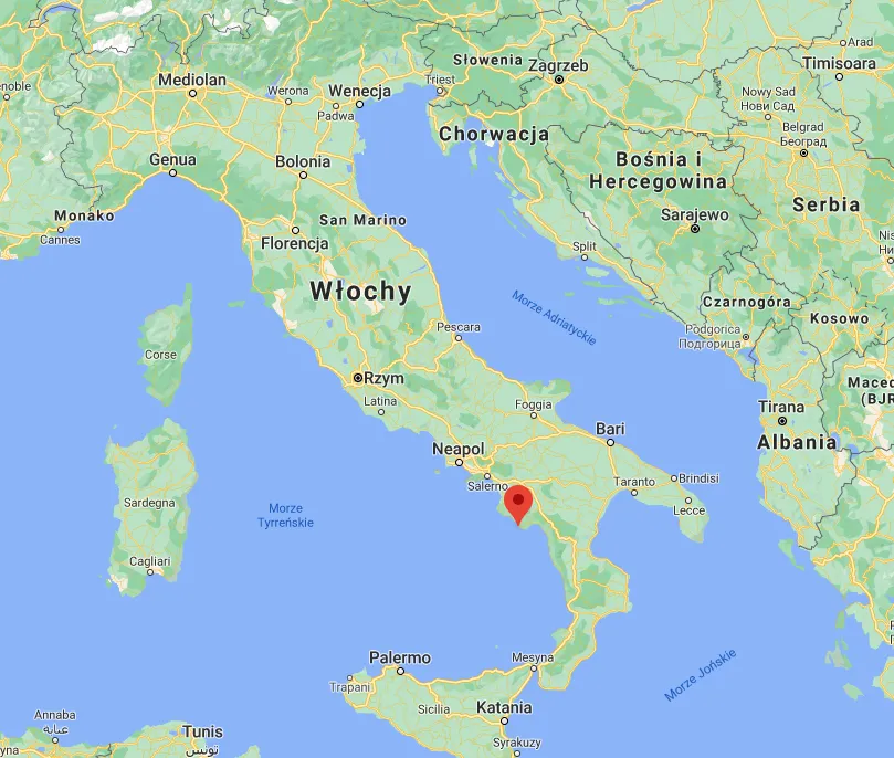 Palinuro na mapie Włoch | Palinuro on the map