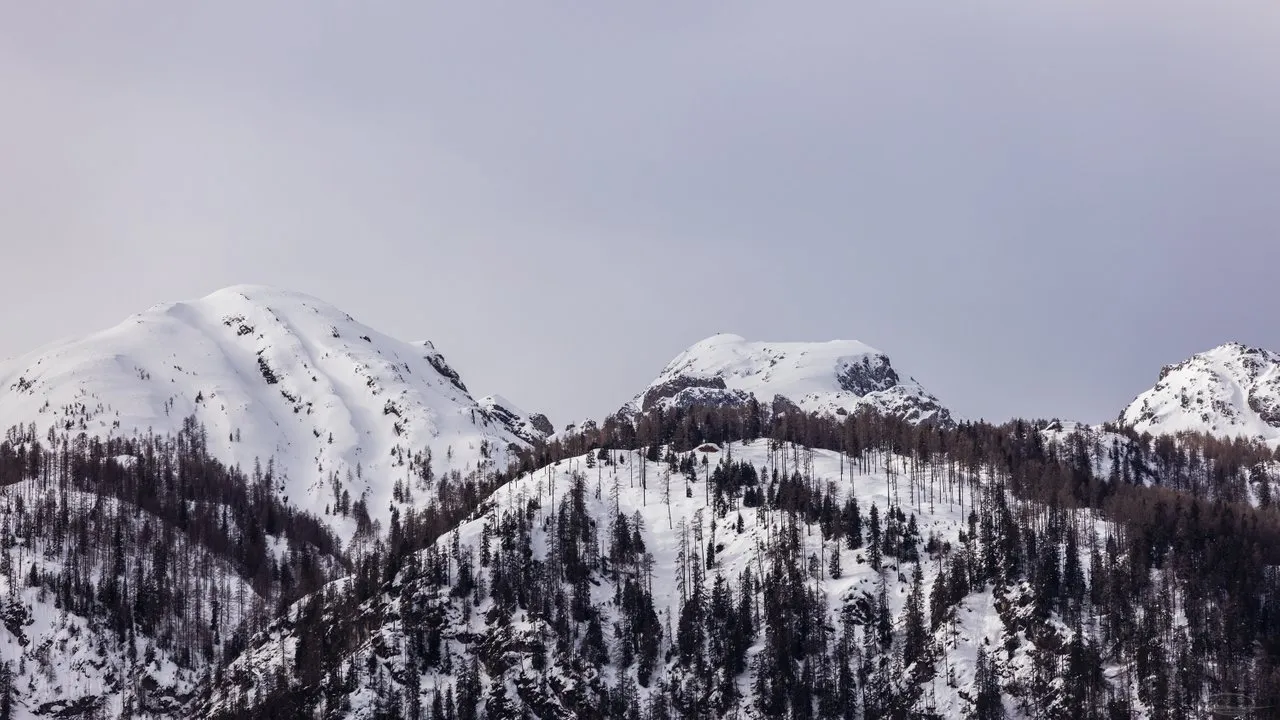 Snow caped Mountain Hochstadel (January 2021)