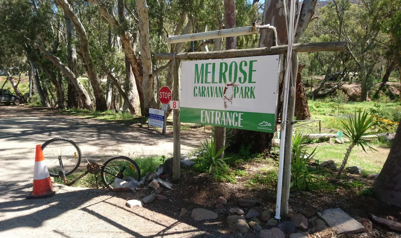 Melrose Caravan Park entrance