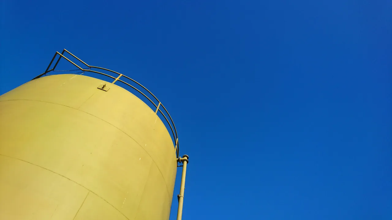 Powdered Activated Carbon Silo at a Water Treatment Plant