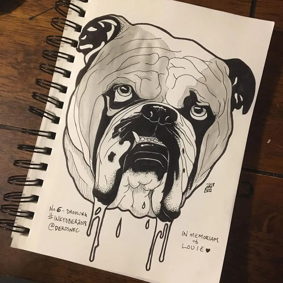 Inktober 2018, No. 6: Drooling