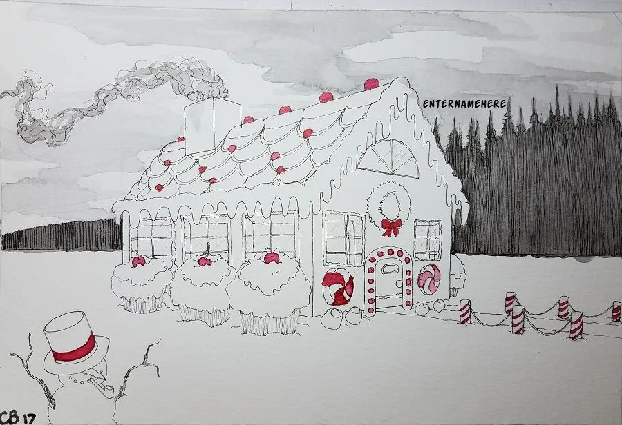 enternamehere-steemit-AMScribbles-day3-gingerbread-house-perspective-drawing-red.jpg