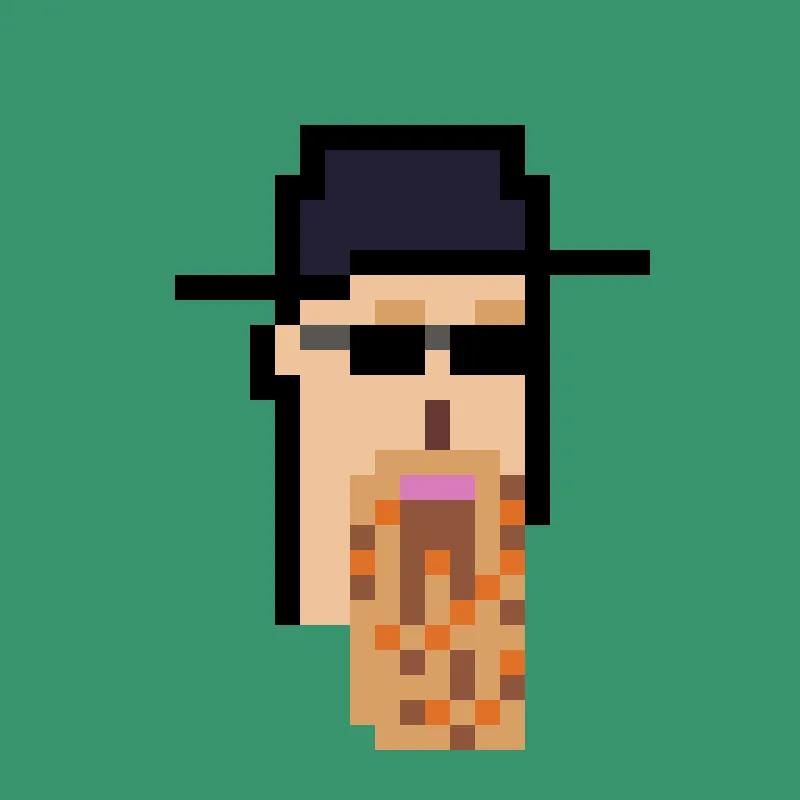 Portrait of Dusty Hill (RIP) of ZZ-top in Cryptopunks style - 32 x 32px