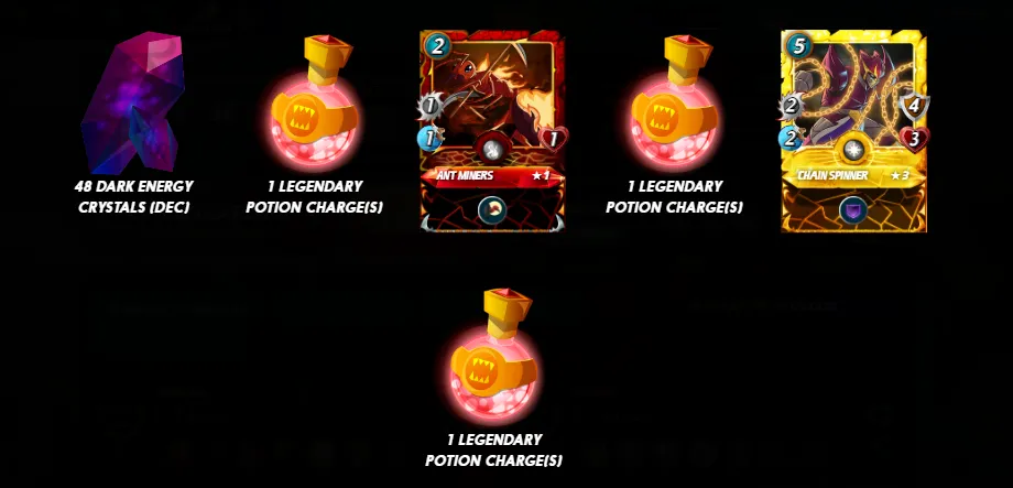 Splinterlands Daily Reward Day 1.PNG