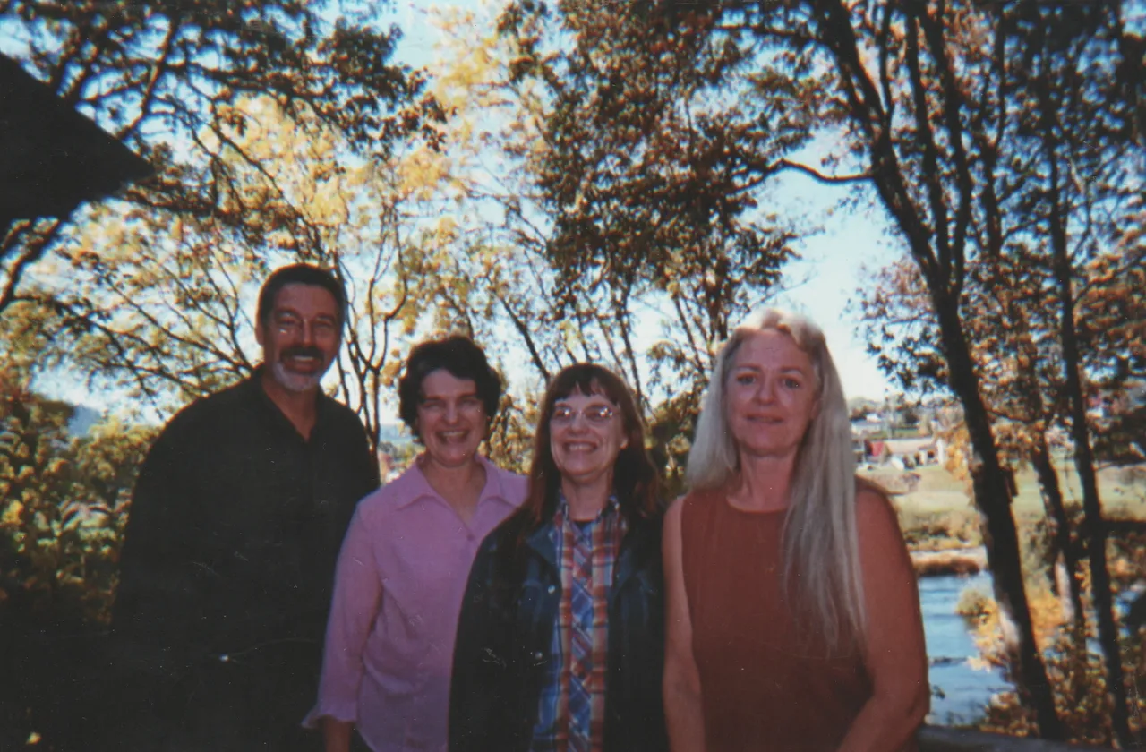 2006 or after maybe - maybe in California - Brian, Marilyn, Karen, a woman - maybe a wedding COPY.jpg
