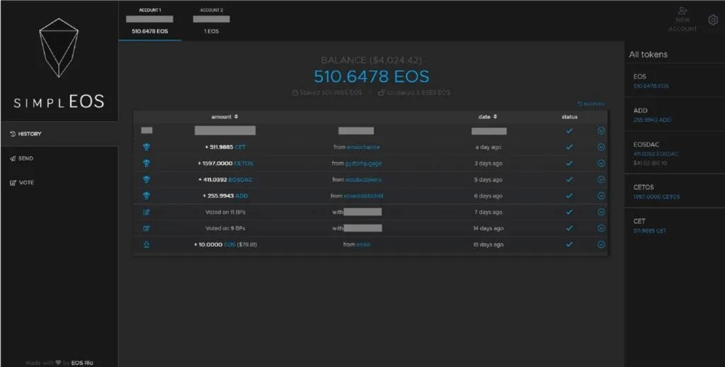 SimplEOS Wallet