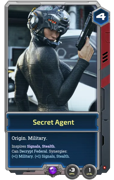 The Secret Agent is one of our seven playable Alpha Origins.