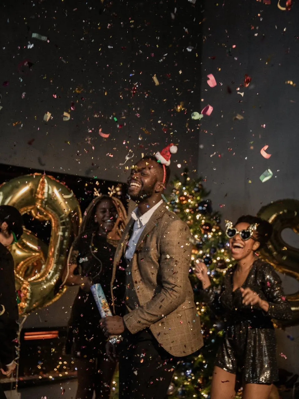people having a party -image for celebrating New Year 2021