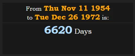 From The Lord of the Rings The Two Towers book release to Harry S. Truman death are 6620 days