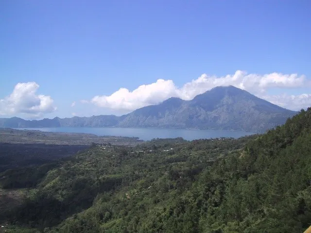 bali-volcano and lake at mount batur