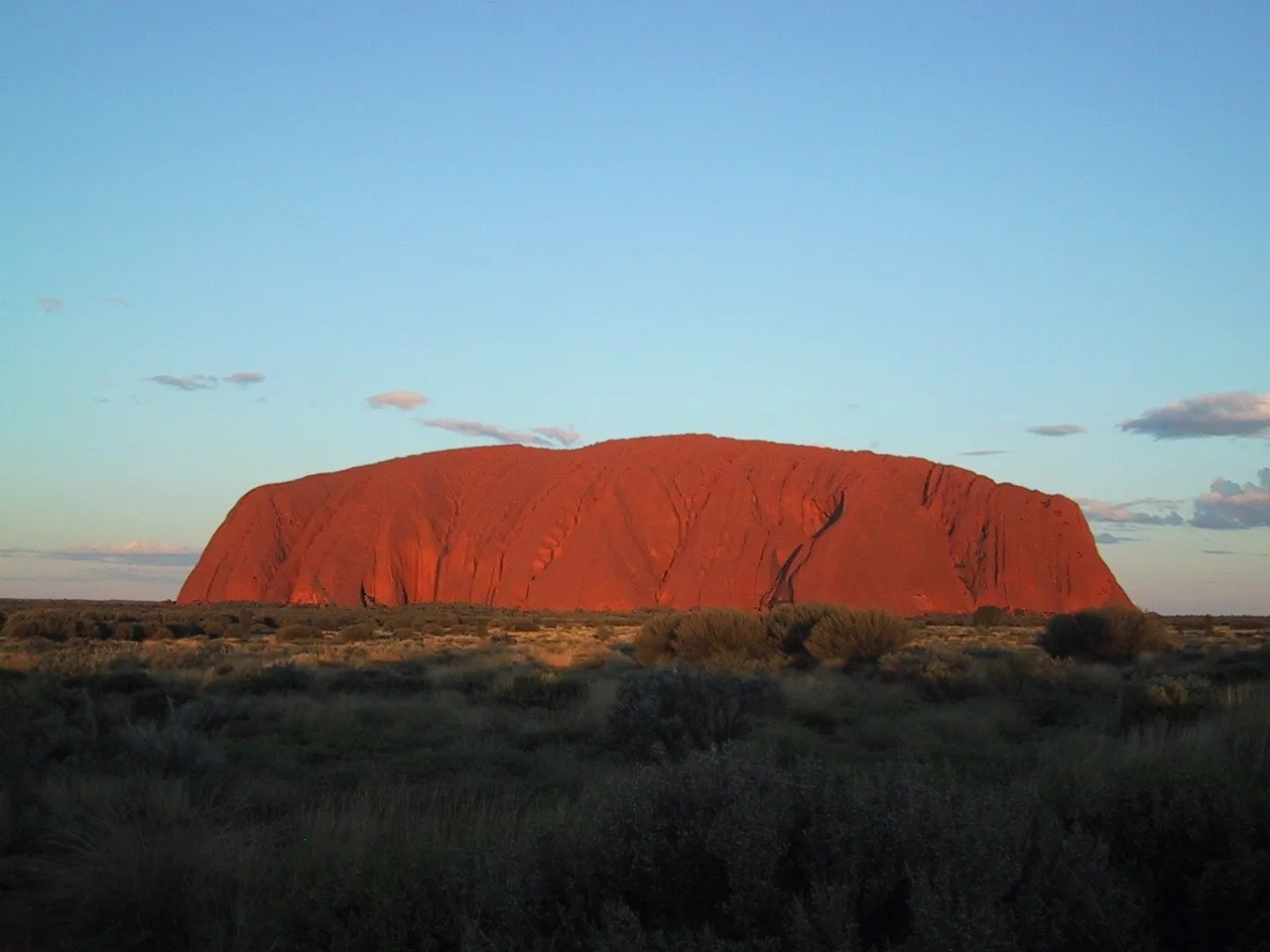 australia - ayers rock by sunset