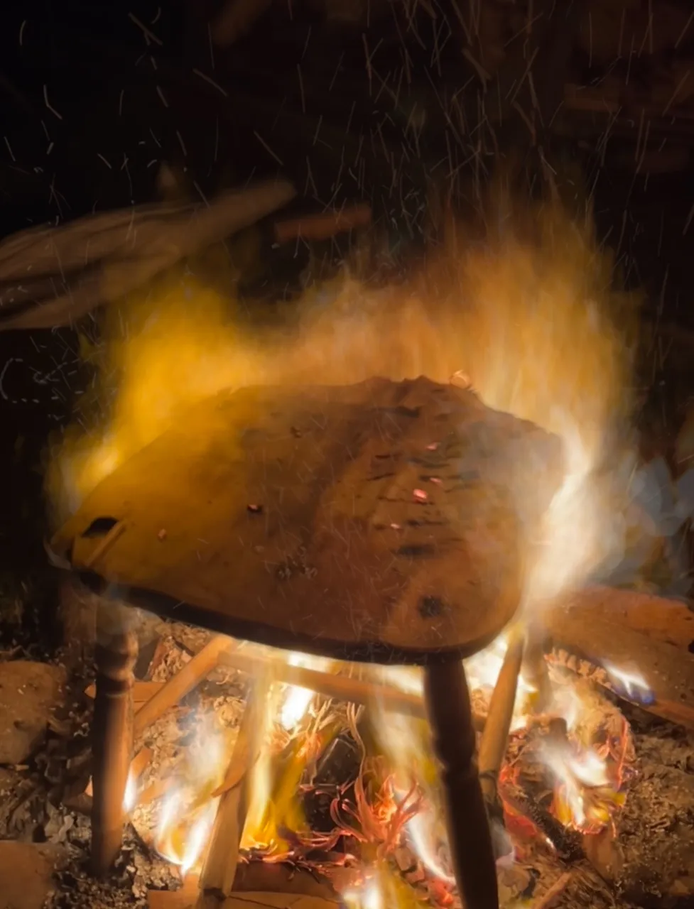 Burning the Chair on which Pride used to sit, "Baia del Amar", Romania,2023