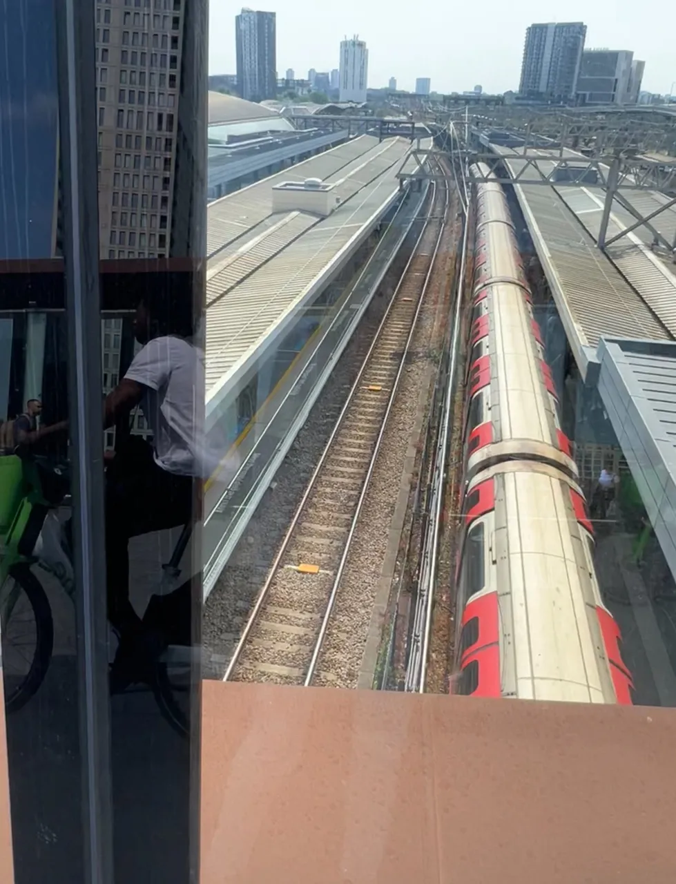Electric Bike vs Train, Stratford Station, UK, 2024