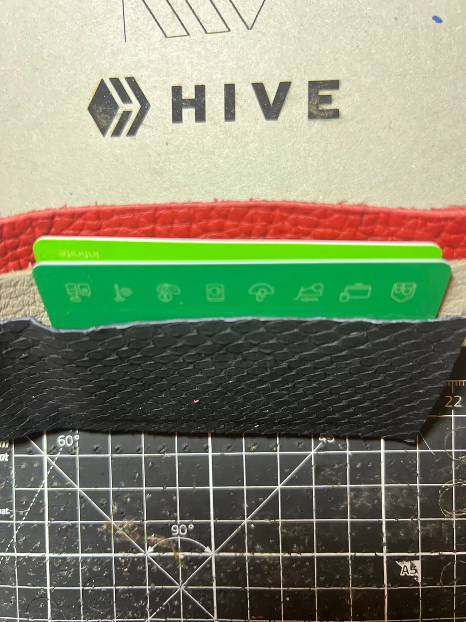 Testing the Card pockets which has been only taped glued before stitching