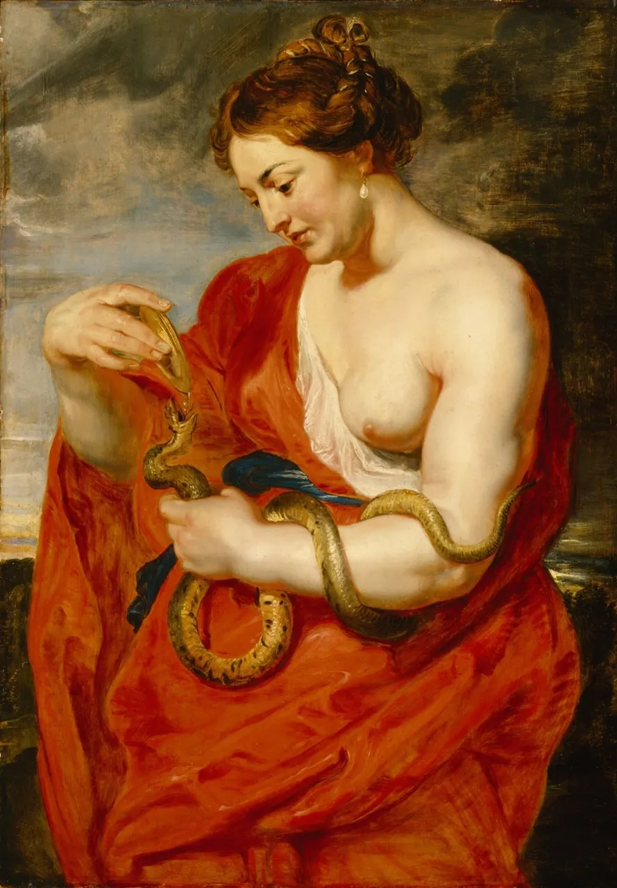 Hygeia by Peter Paul Rubens. Public Domain. Wikimedia commons.