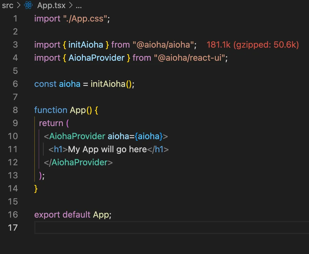 App.tsx screenshot