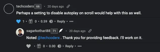 Suggested by TechCoderX
