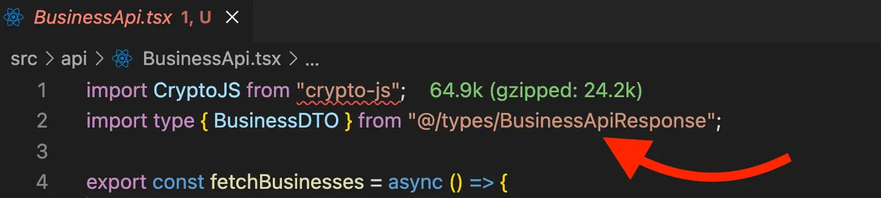 example updated import