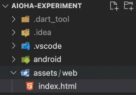 index.html as an asset to flutter project