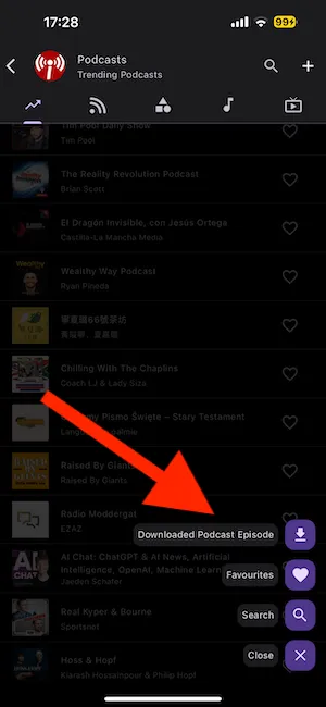 How to play Offline podcast?