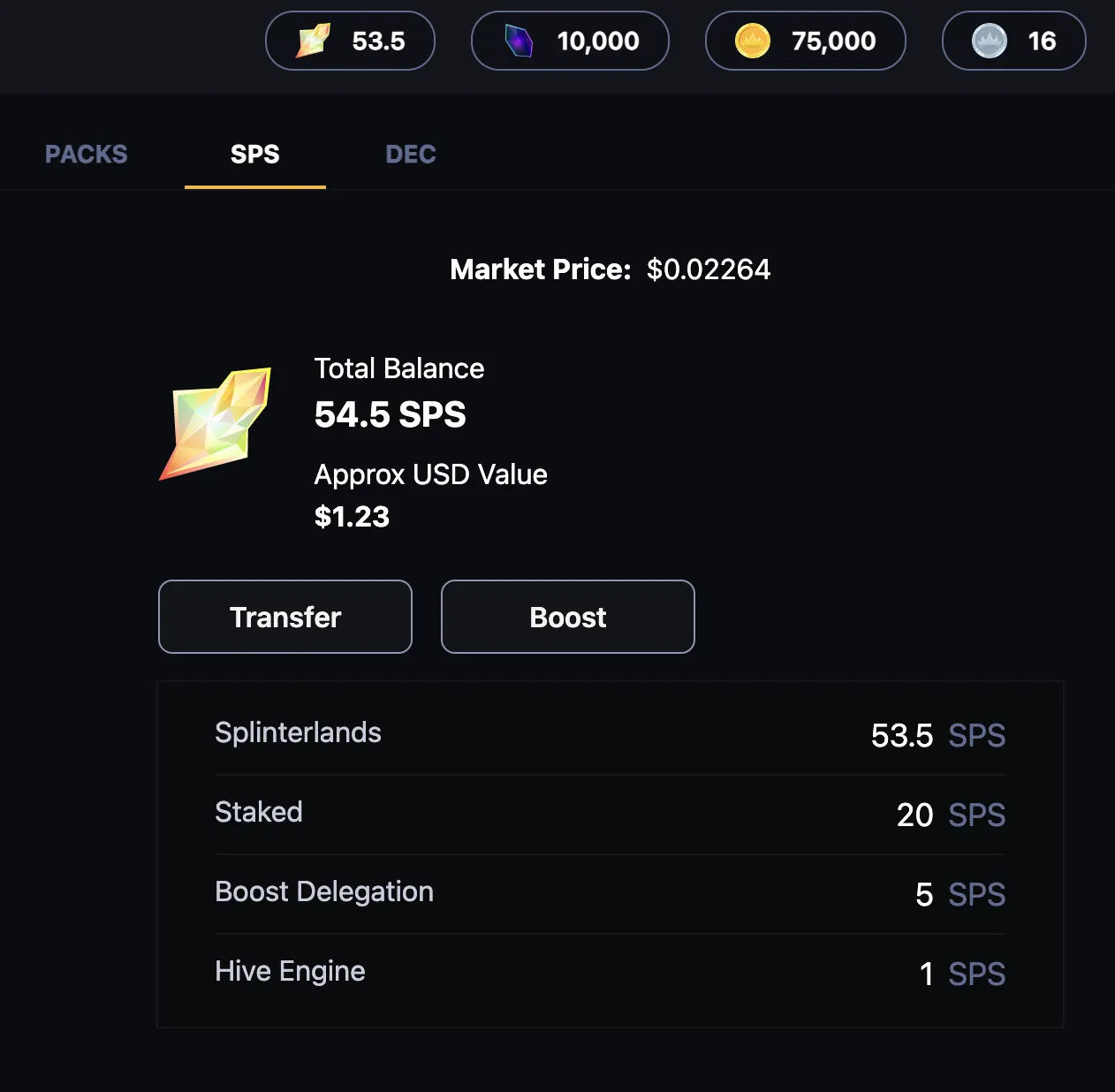 SPS & DEC integration within the Game