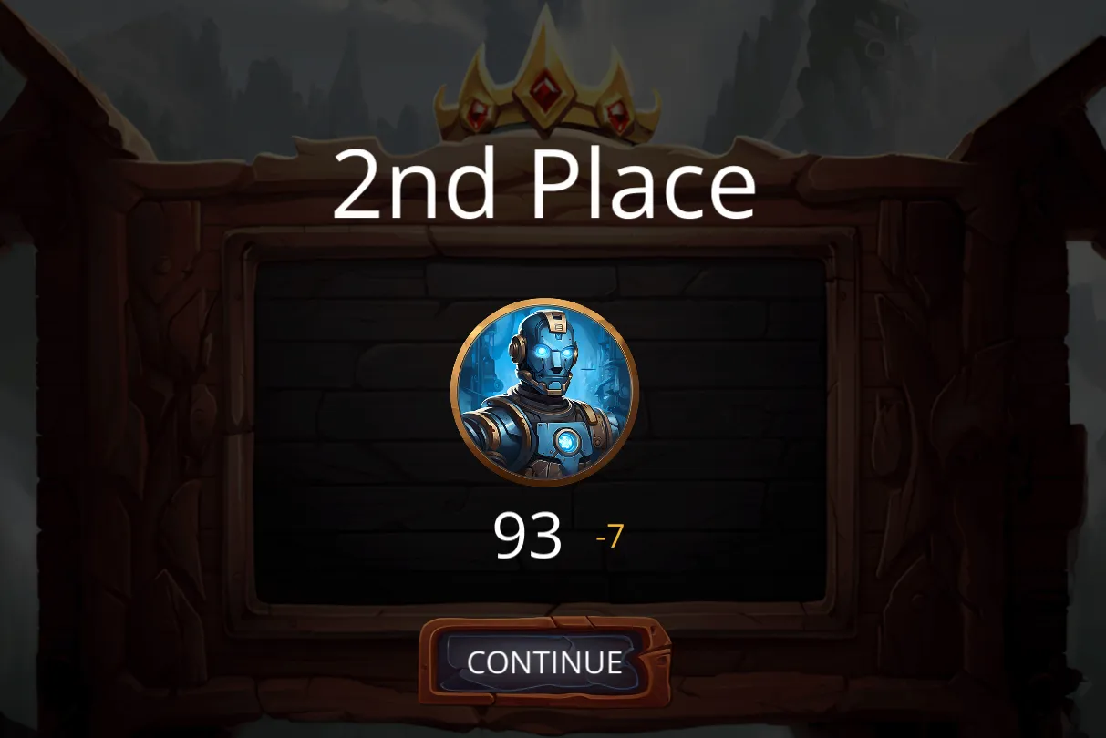 Alice lost -7 rating points