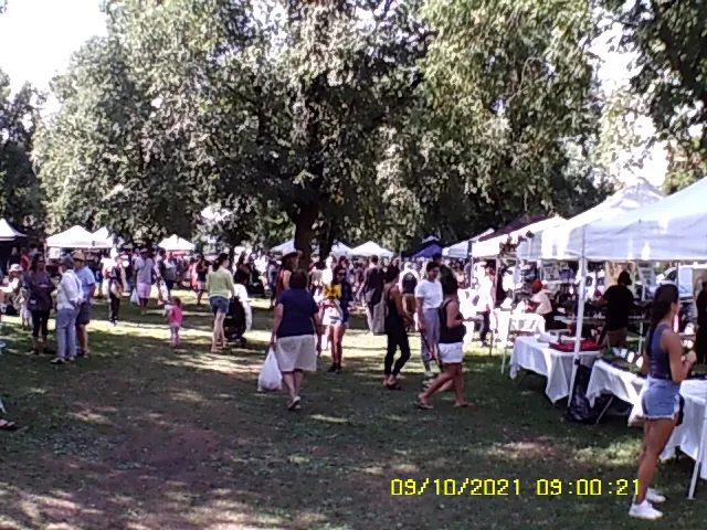 Market was packed with people Saturday morning.