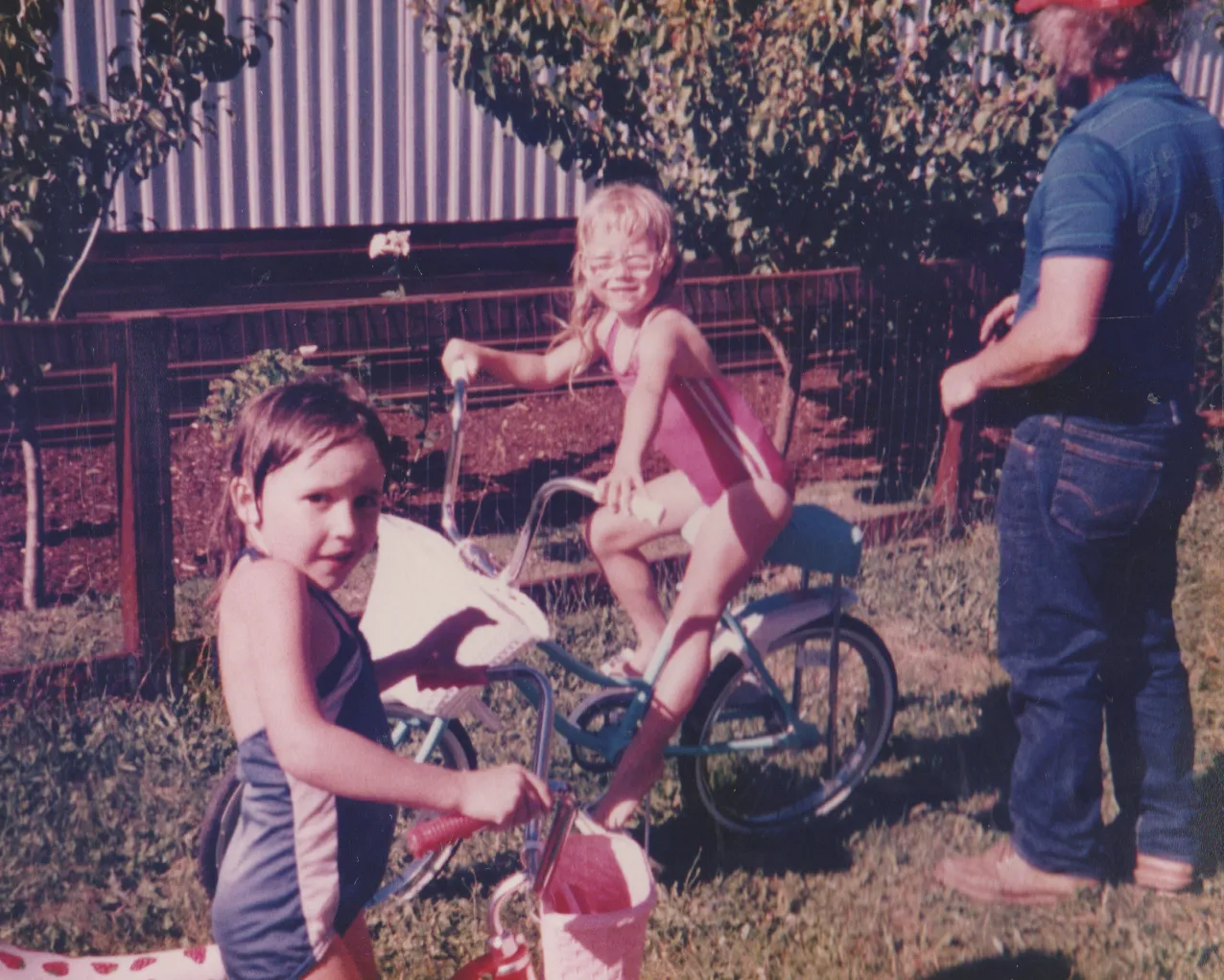 1985 maybe - Katie, Don, a girl, bike.png