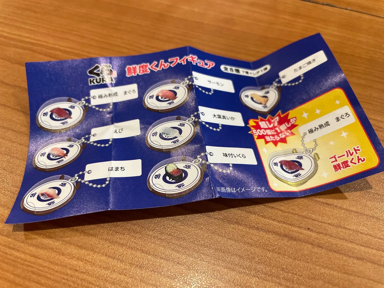 List of all prizes with a rare item, 1 in 500!