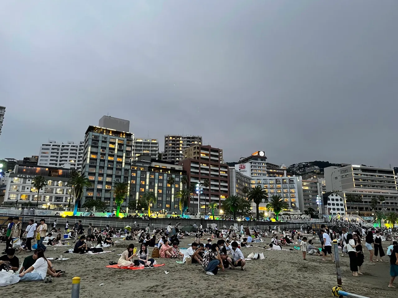 The weather's kinda bad but the people didn't seem to mind