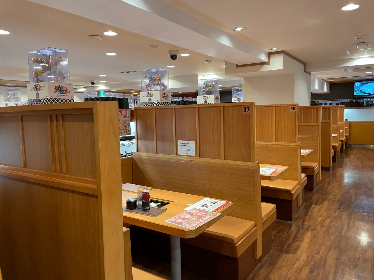 seats at Kura Sushi Shinjuku