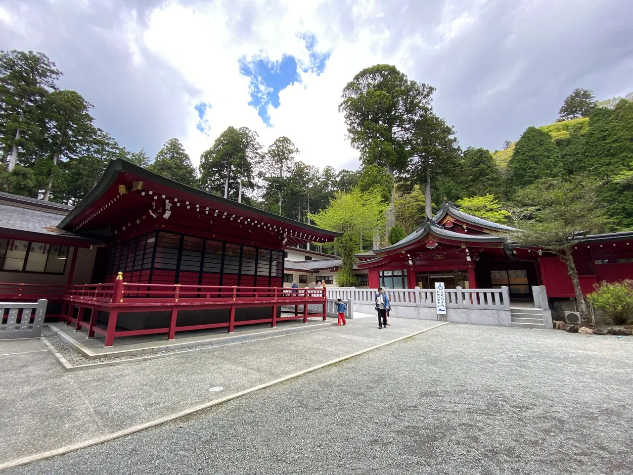 Beside the main shrine