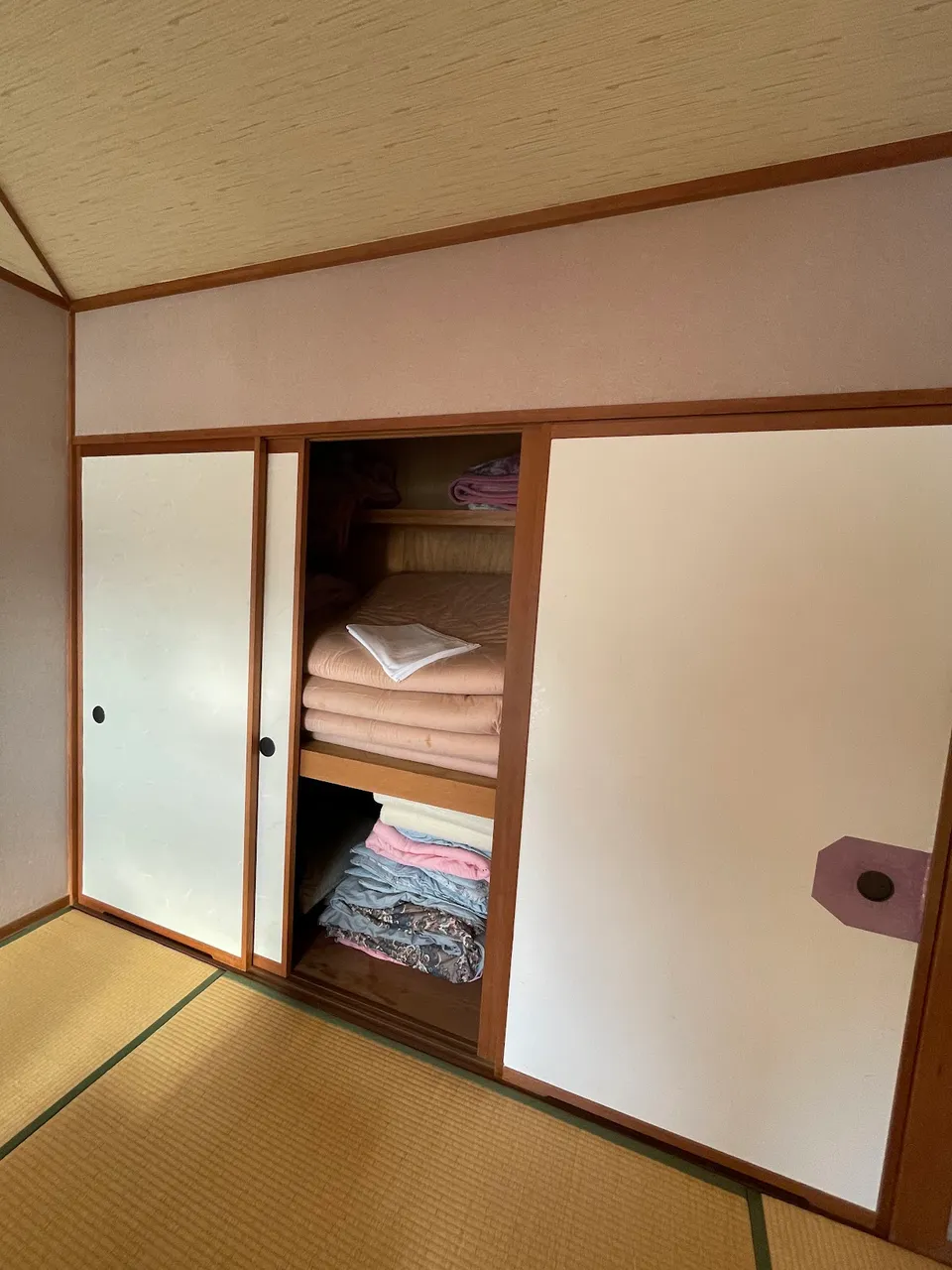 Futon hidden in the cabinet