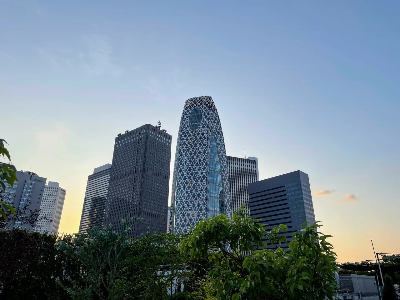 That's the cocoon tower in the heart of Shinjuku